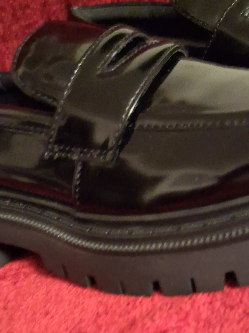 Aldo Women's Black Patent Platform Loafers